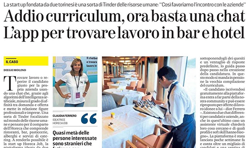 Addio curriculum, ora basta una chat l'app per trovare lavoro in bar e hotel